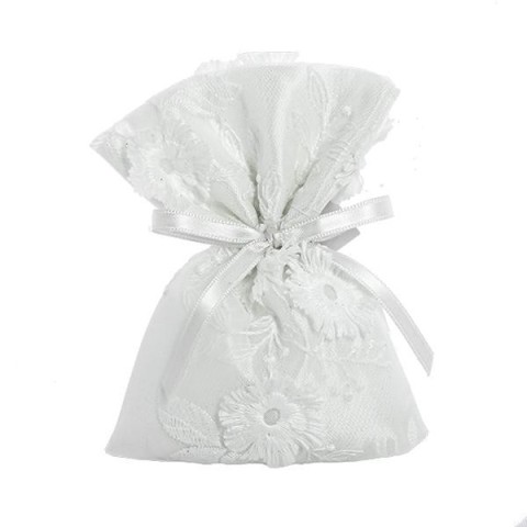 BUSTONE BASE TONDA RASO CON MACRAME' FIORE IN RILIEVO 7X12 -AVOR